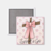 治療をサポート – 乳がん認識度クロス マグネット (正面/裏面)