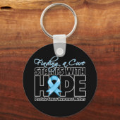 治療を見つけることが希望から始まる前立腺がん キーホルダー (正面)