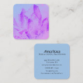 *~*治療エネルギーマッサージのヨガの霊気の水晶 スクエア名刺 (正面/裏面)