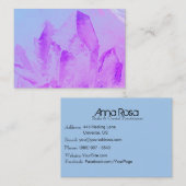 *~*治療エネルギーマッサージのヨガの霊気の水晶 名刺 (正面/裏面)