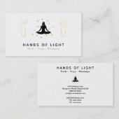 *~*治療エネルギー手の女性のはす姿勢 名刺 (正面/裏面)