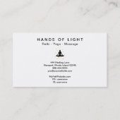 *~*治療エネルギー手の女性のはす姿勢 名刺 (裏面)
