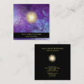 *~*治療エネルギー日曜日の破烈の宇宙宇宙星 スクエア名刺 (正面/裏面)