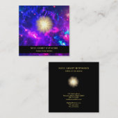 *~*治療エネルギー日曜日の破烈の宇宙星の銀河系 スクエア名刺 (正面/裏面)