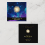 *~*治療エネルギー日曜日の破烈の宇宙銀河系の星 スクエア名刺 (正面/裏面)