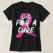 治療バレーボール乳がん認識度を掘る Tシャツ (デザイン正面)