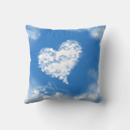 治療愛による青い天国の曇り空の天使 クッション (裏面)