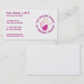 治療手のマッサージのセラピーの名刺 名刺 (正面/裏面)