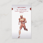 治療用の2等分マッサージセラピスト 名刺 (裏面)