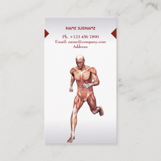 治療用の2等分マッサージセラピスト 名刺 (裏面)