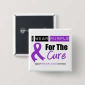 治療用膵臓がん紫色リボン 缶バッジ (正面&裏面)