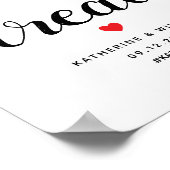 治療離れ無し結婚式の引き出物標識 ポスター (角)