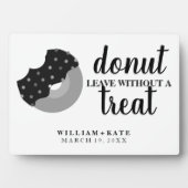 治療離れ用の結婚式の引き出物記号が付いていないドーナツ フォトプラーク (正面)