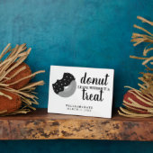 治療離れ用の結婚式の引き出物記号が付いていないドーナツ フォトプラーク (側面)