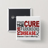 治療1のパーキンソン病のTシャツを見つけて下さい 缶バッジ (正面&裏面)