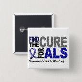 治療1 ALSのTシャツ及びギフトを見つけて下さい 缶バッジ (正面&裏面)