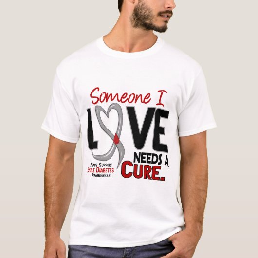 治療2の若年性糖尿病のTシャツ及びギフトを必要とします Tシャツ (正面)