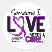 治療2嚢胞性線維症Tシャツとギフトが必要 ラウンドシール (正面)