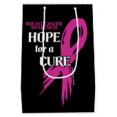 治療/破れたリボンへの希望…乳がん ミディアムペーパーバッグ (裏面)