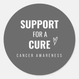 治癒がん認識度シールの支持 ラウンドシール