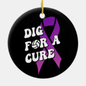 治癒のための掘る，乳がん認識度 セラミックオーナメント (裏面)