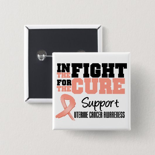 治癒のための闘いにおける子宮がん 缶バッジ (正面&裏面)