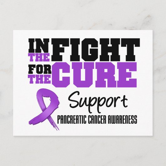 治癒のための闘いにおける膵臓がん ポストカード (正面)