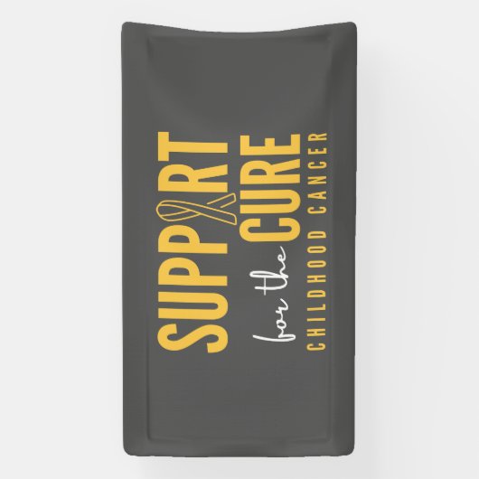 治癒バナー標識に対する小児期がんの支援 横断幕 (縦)