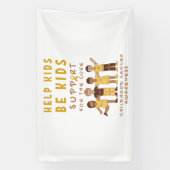 治癒バナー標識に対する小児期がんの支援 横断幕 (縦)