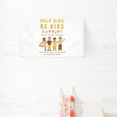 治癒バナー標識に対する小児期がんの支援 横断幕 (インサイチュ)