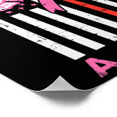 治癒消防士の米国国旗の乳がんの闘い ポスター (角)