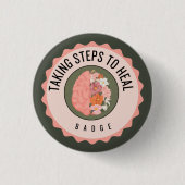 治癒 缶バッジ (正面)