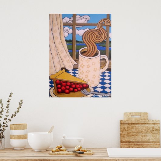 「沼と雲」 ポスター (キッチン)