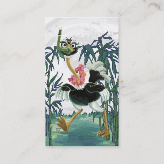 沼のダチョウ競走 名刺 (裏面)