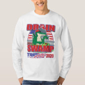 沼のトランプ2020を排水する Tシャツ (正面)