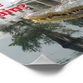 沼のホワイトハウストランプ爬虫類を排水 ポスター (角)