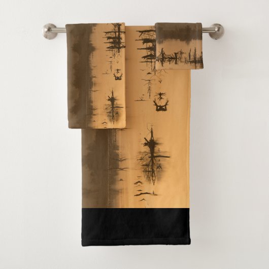 沼の上の日の出 バスタオルセット (インサイチュ)