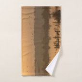 沼の上の日の出 バスタオルセット (ハンドタオル)