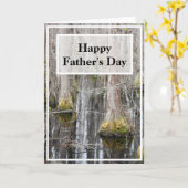 沼の写真の父の日 カード (黄色い花)