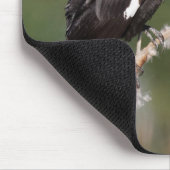 沼の印象的な黄色い頭のブラックバード マウスパッド (コーナー)