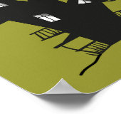 沼の幽霊のよく出る緑の背景のブラックハウス ポスター (角)