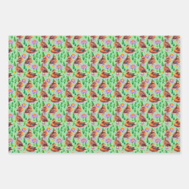 沼の模様の青い翼のティール（緑がかった色）のアヒル ラッピングペーパーシート