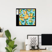 沼の水の橋 – Battlemap Poster ポスター (ホームオフィス)