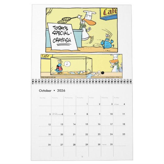 沼の漫画のキャラクター動物カレンダー カレンダー (10月 2026)
