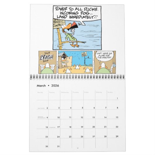 沼の漫画のキャラクター動物カレンダー カレンダー (3月 2026)
