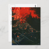 「沼の火#3」抽象デザインはがき ポストカード (正面/裏面)