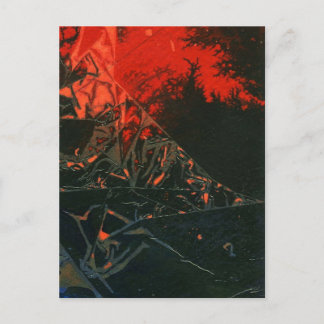 「沼の火#3」抽象デザインはがき ポストカード