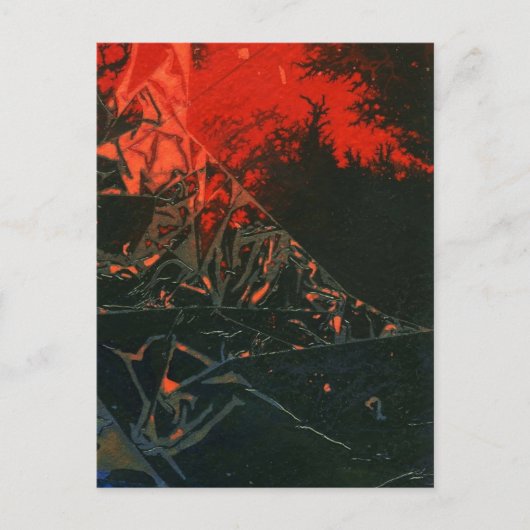 「沼の火#3」抽象デザインはがき ポストカード (正面)