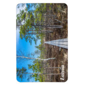 沼の磁石の上の木道 マグネット (縦)