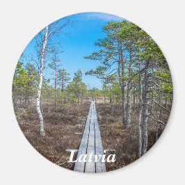 沼の磁石の上の木道 マグネット